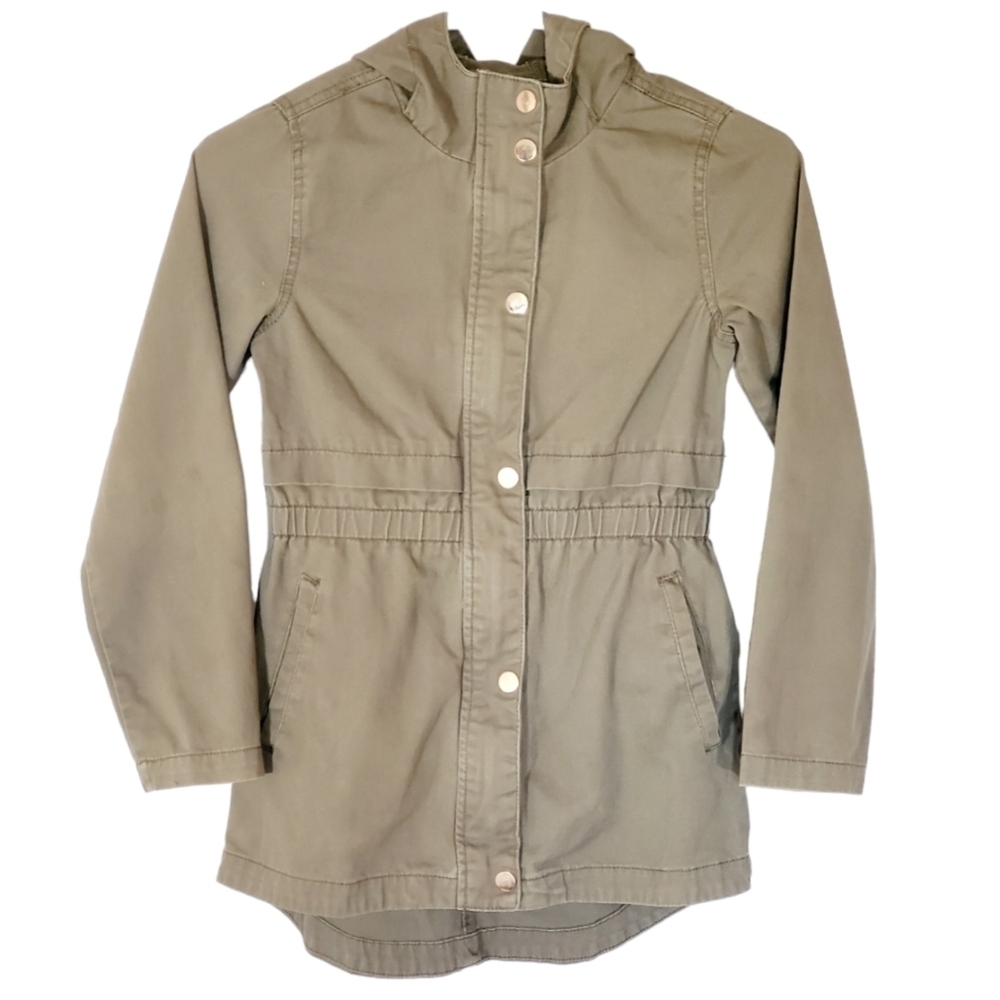 C&C California Girls Utility Jacket Olive Green Size 8